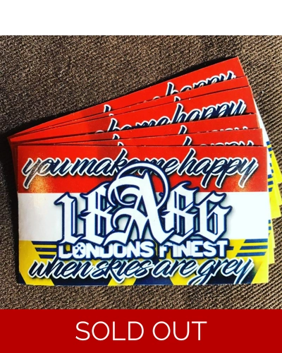 100 x You Make Me Happy 5cmx9cm Stickers